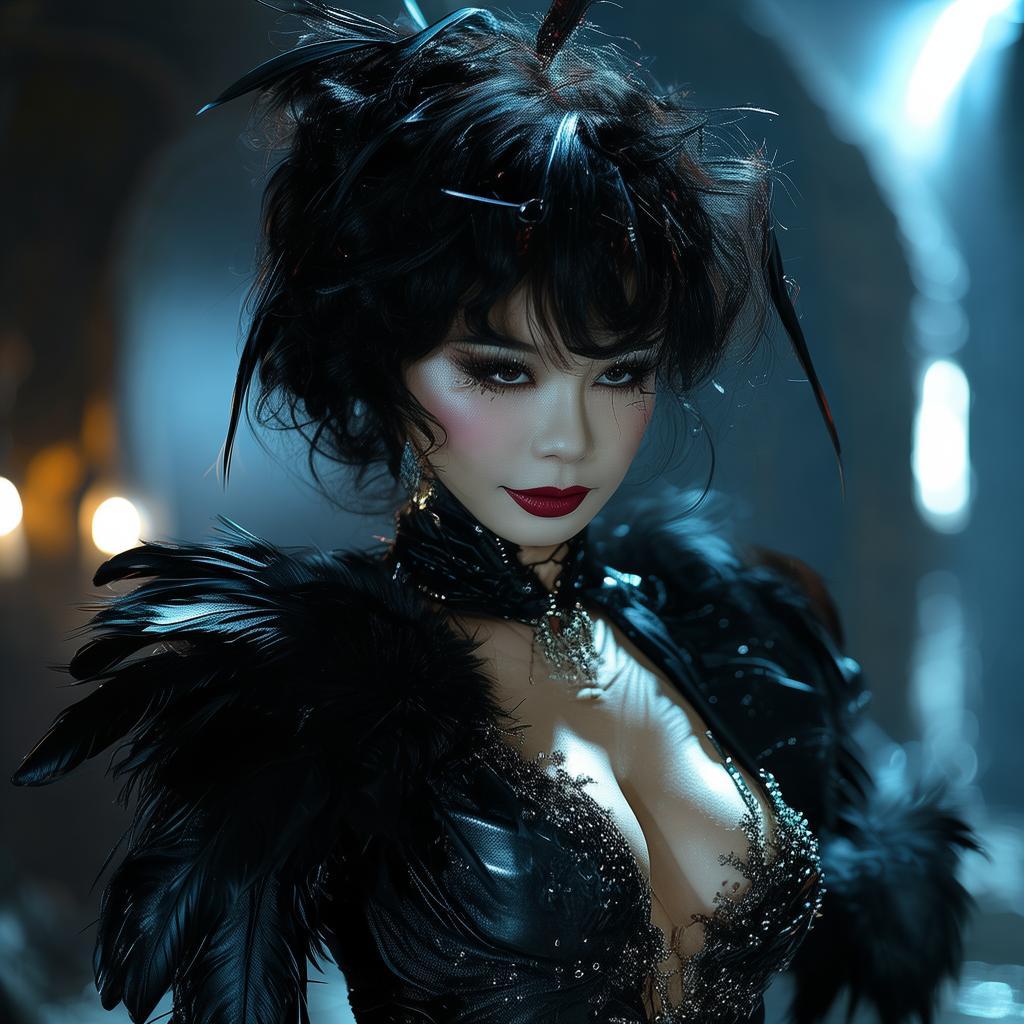 曉美媽恶堕快感之牢cos图片[晓美妈魅魔cos]：魅惑深渊的视觉盛宴-YYvideo