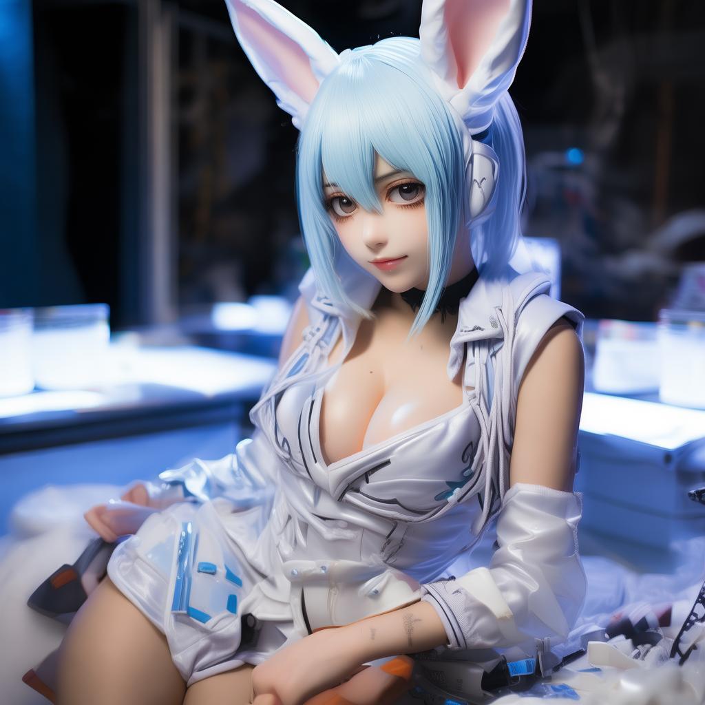 阿包的兔娘白枪呆睡衣Cosplay图包：深夜福利，心跳加速！-YYvideo