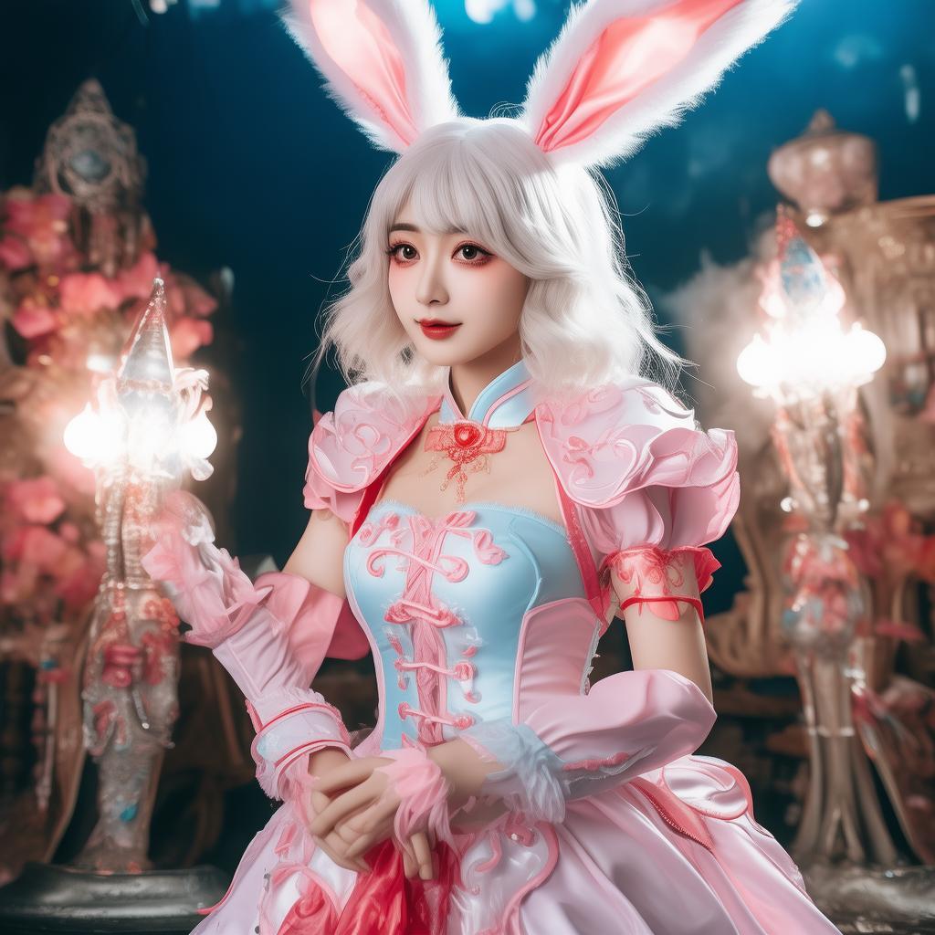 阿包的兔娘白雪姬Cosplay写真集：光之美少女的华丽变身！-YYvideo